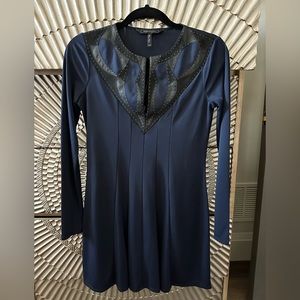 BCBG Long Sleeve Navy Blue Dress